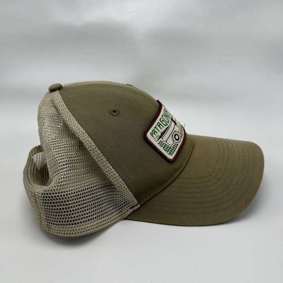 Patagonia Baseball Cap Trucker Hat PICKUP LINES Patch Fatigue Green Camo Surfer - Picture 5 of 6